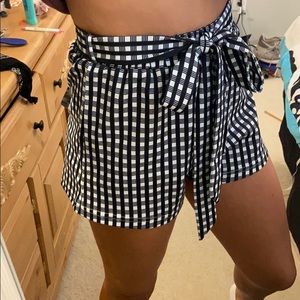 Plaid Paperbag Shorts